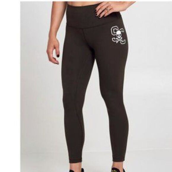 NWOT Lululemon SoulCycle Skull Crop Pant Leggings Green 4 - Picture 8 of 8